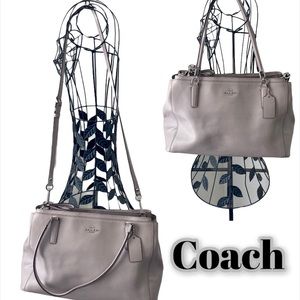 Coach Crossgrain Leather in Grey Birch Purse